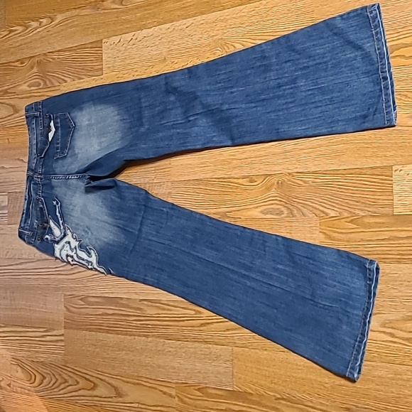 Appliqued jeans, sz 8 - Picture 5 of 7